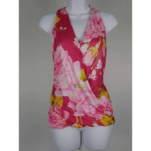Women's Pink V-neck Sleeveless Blouse M - Picture 2 of 10